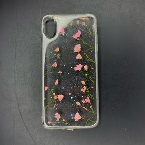 Clear Pressed Flowers Iphone XS Max Case